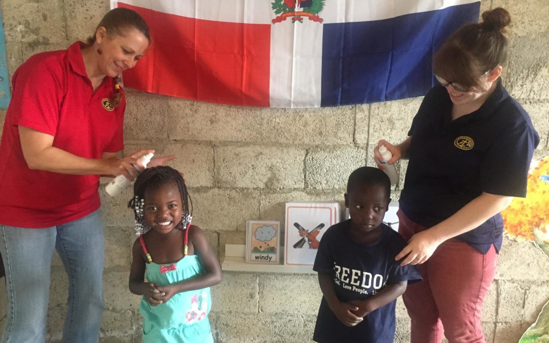 Pediatric Hair Solutions in Charlotte, North Carolina donates head lice treatment kits to student in the Dominican Republic.